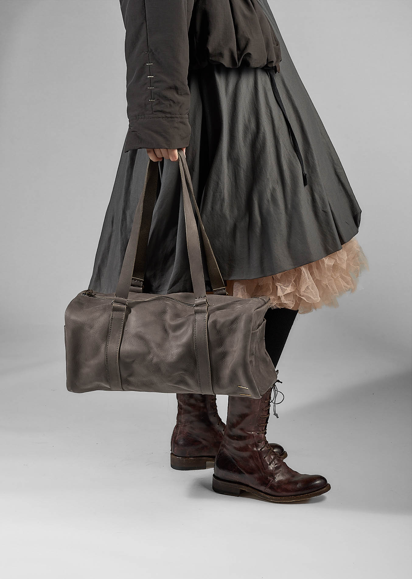 daniele basta leather and silver bags - WEARING